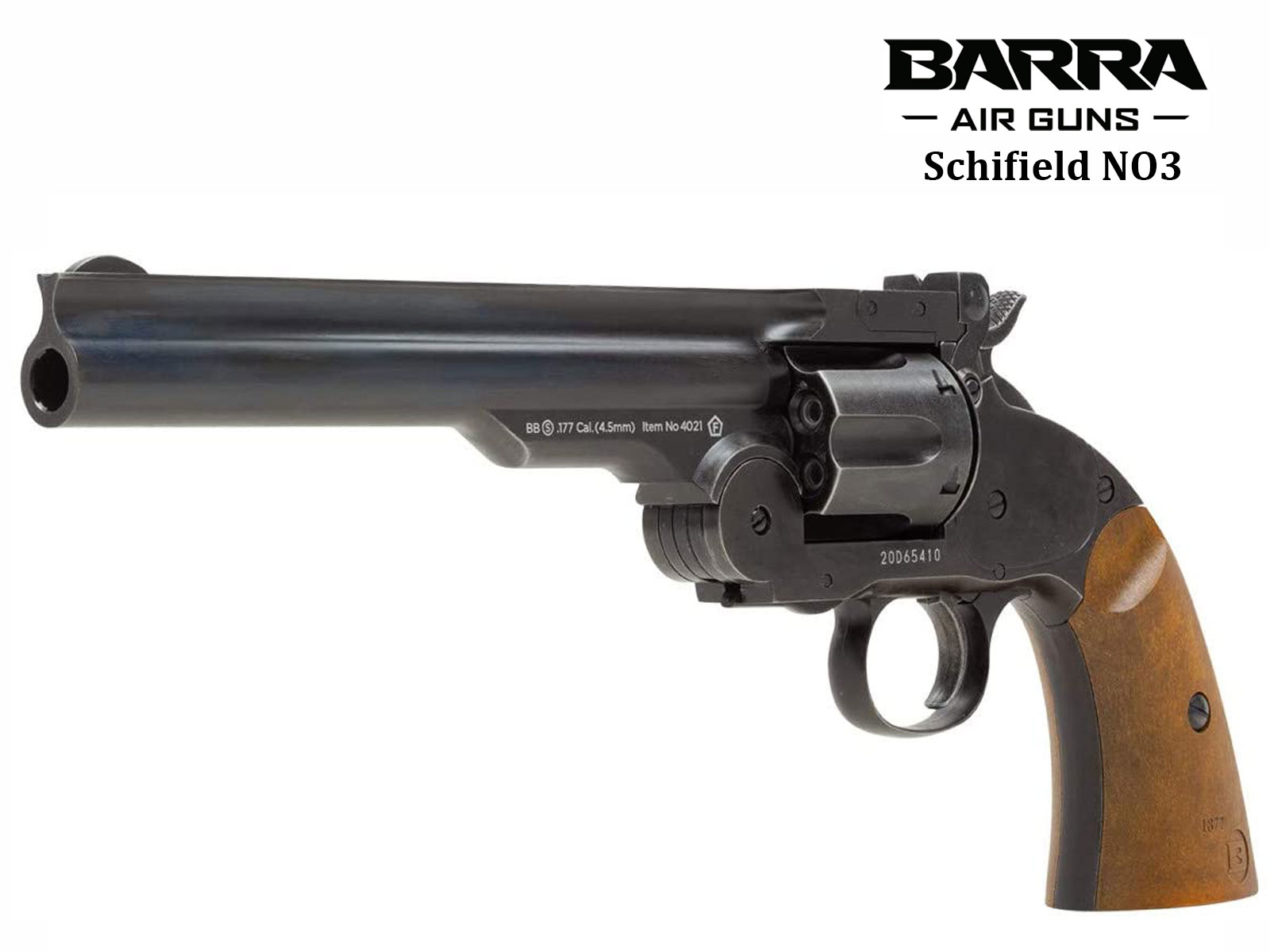 BARRA Schofield No. 3 CO2 BB Revolver, Full Metal - Air Gun Hub India